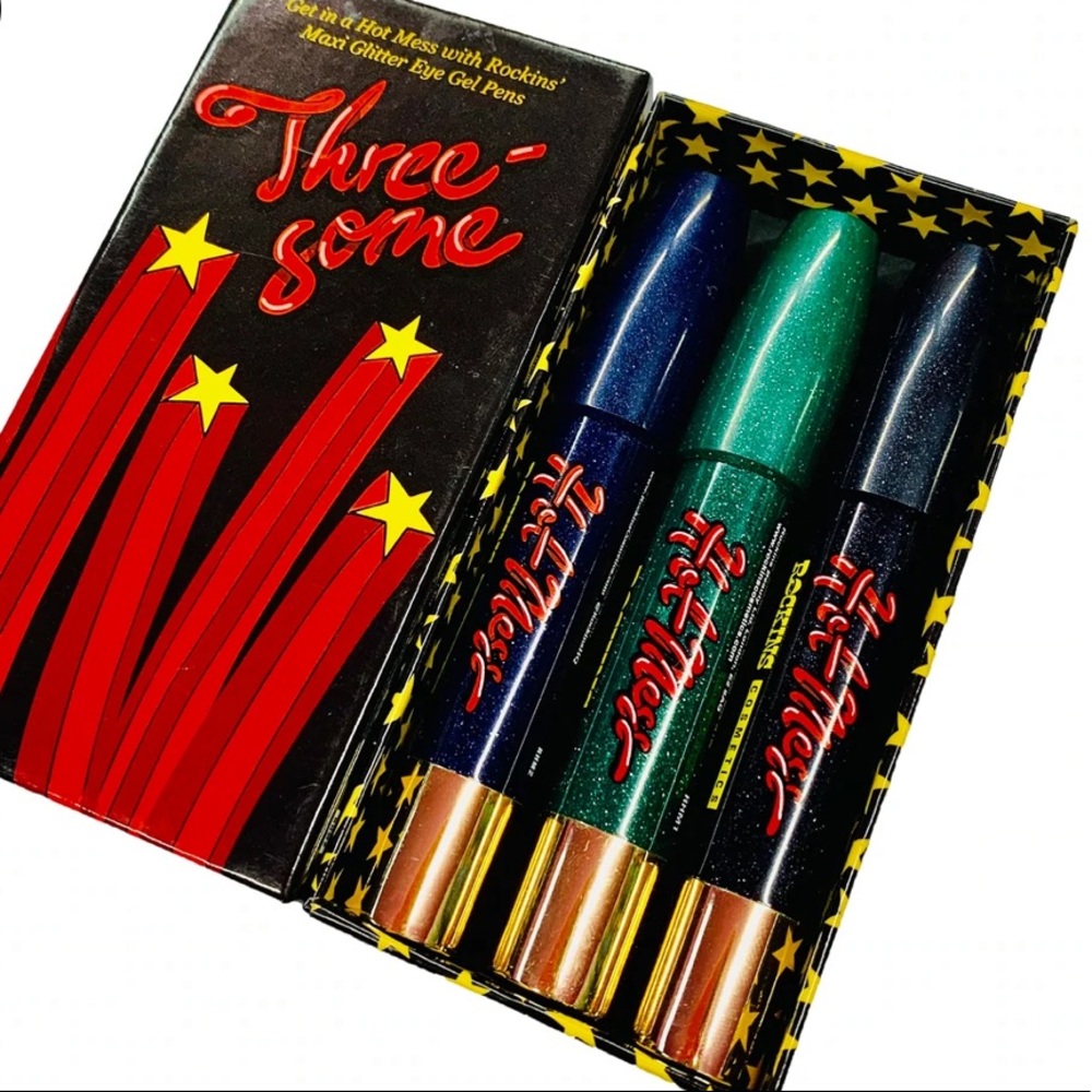 Hot Mess Threesome glitter gel pens eyeshadow makeup new in package